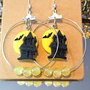 Haunted House Halloween Earrings